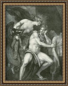Bringing in The Hay Framed Paintings - Thetis Bringing the Armor to Achilles by Benjamin West