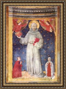 Padua Framed Paintings - St Anthony of Padua by Benozzo di Lese di Sandro Gozzoli
