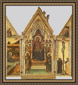 Triptych Framed Paintings - Triptych by Bernado Daddi