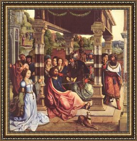 St Jerome Framed Paintings - Altarpiece of Sts Thomas and Matthias by Bernaert van Orley