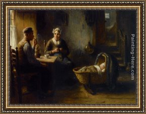 A Moment of Comfort Framed Paintings - A Peaceful Moment by Bernard de Hoog