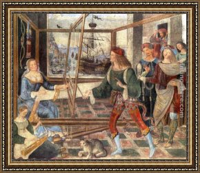 Return Framed Paintings - The Return of Odysseus by Bernardino Pinturicchio