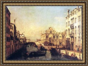 View of The Bacino Di San Marco Framed Paintings - The Scuola of San Marco by Bernardo Bellotto