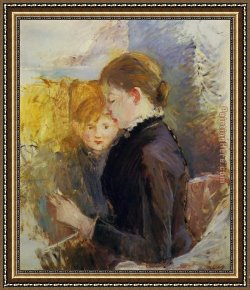 Berthe Morisot Framed Paintings - Miss Reynolds by Berthe Morisot