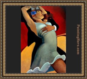 Scarlet Serenity Framed Paintings - Scarlet Dancer by Bill Brauer
