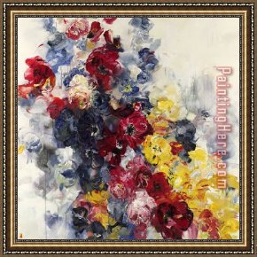 Burgers Framed Paintings - Angels Or Demons No1 by Bobbie Burgers