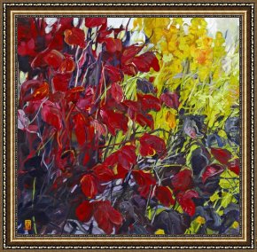 Burgers Framed Paintings - Knots by Bobbie Burgers