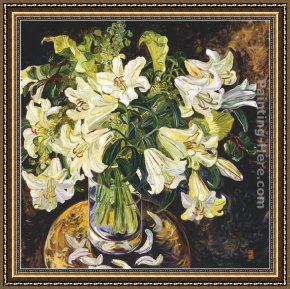 Burgers Framed Paintings - Purity by Bobbie Burgers