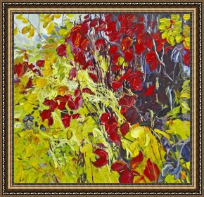 Burgers Framed Paintings - Tangles by Bobbie Burgers