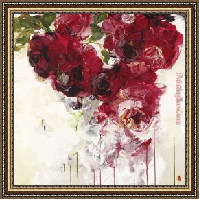 Burgers Framed Paintings - The Sum of All Her Parts by Bobbie Burgers