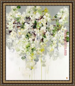 Those Blossoms You Gave So Freely 1 Framed Paintings - Those Blossoms You Gave So Freely 4 by Bobbie Burgers