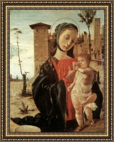 Bramantino Framed Paintings - Madonna del Latte by Bramantino
