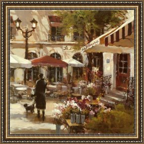 Floral Framed Paintings - Floral Promenade by Brent Heighton