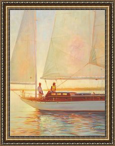 Twilight Romance by Brent Lynch Framed Paintings - After Grow by Brent Lynch