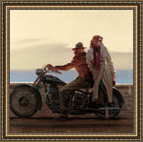 Twilight Romance by Brent Lynch Framed Paintings - Coastal Ride by Brent Lynch