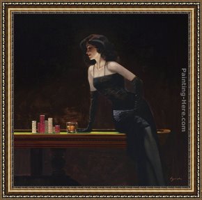 Twilight Romance by Brent Lynch Framed Paintings - Place Your Bet by Brent Lynch