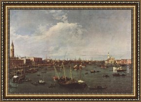 Canaletto Framed Paintings - Bacino di San Marco by Canaletto