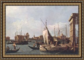 Canaletto Framed Paintings - La punta della Dogana by Canaletto