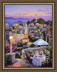 A Venetian Balcony Framed Paintings - MY BALCONY by Cao Yong