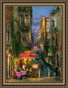 The Era of The Red Guards Framed Paintings - Red Umbrella by Cao Yong