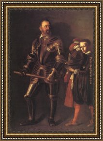 Caravaggio Framed Paintings - Alof de Wignacourt by Caravaggio