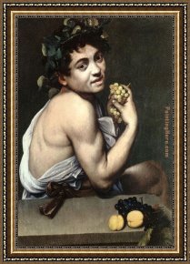 Bacchus And Ariadne Framed Paintings - Sick Bacchus by Caravaggio