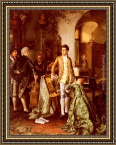 Three Musicians Framed Paintings - The Musician's Dilemma by Carl Herpfer
