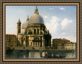 Carlo Brancaccio Framed Paintings - Santa Maria della Salute Venice by Carlo Bossoli