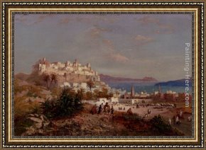 Carlo Brancaccio Framed Paintings - Spanish Fort, Bizerte, Tunisia by Carlo Bossoli