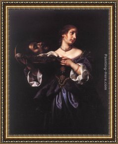 Carlo Brancaccio Framed Paintings - Salome with the Head of St John the Baptist by Carlo Dolci
