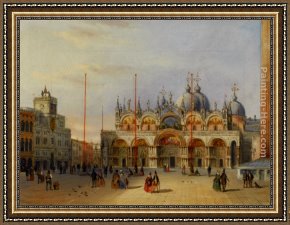 Carlo Brancaccio Framed Paintings - San Marco Venice by Carlo Grubacs