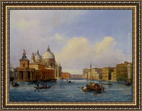 Carlo Brancaccio Framed Paintings - Santa Maria Della Salute Venice by Carlo Grubacs