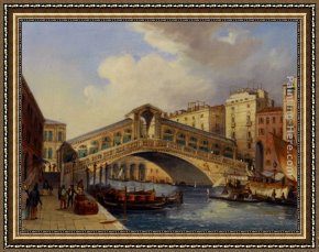 Carlo Brancaccio Framed Paintings - The Rialto by Carlo Grubacs