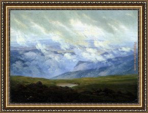 Friedrich Bamberger Framed Paintings - Drifting Clouds by Caspar David Friedrich
