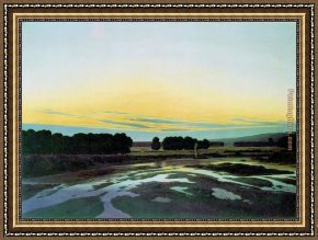 Friedrich Bamberger Framed Paintings - Largeness by Caspar David Friedrich