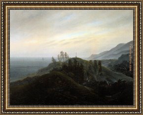 Friedrich Bamberger Framed Paintings - View of the Baltic by Caspar David Friedrich