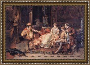 Cesare Framed Paintings - The Court Jester by Cesare-Auguste Detti