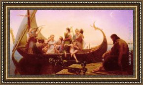 La Priere Du Soir a Tanger Framed Paintings - Le Soir Ou Les Illusions Perdues by Charles Gleyre