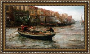 Close to Home Framed Paintings - Home at Last by Charles Napier Hemy