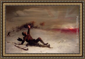 Emilie, Die Schwester Menzels Framed Paintings - Who Dies if England Live by Charles Spencelayh