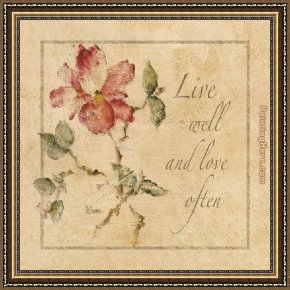 Floral Framed Paintings - Floral Sentiments I by Cheri Blum