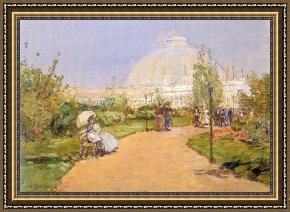 Building Framed Paintings - Horticultural Building by childe hassam