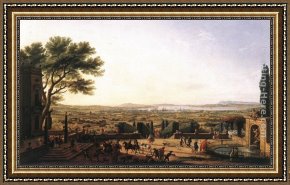Vernet Framed Paintings - The Town and Harbour of Toulon by Claude-Joseph Vernet