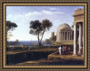 Claude Lorrain Framed Paintings - Landscape with Aeneas at Delos by Claude Lorrain