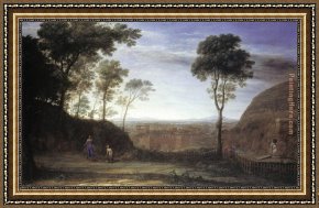 Noli Me Tangere Framed Paintings - Landscape with Noli Me Tangere Scene by Claude Lorrain