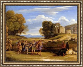 Claude Lorrain Framed Paintings - The Dance Of The Seasons by Claude Lorrain