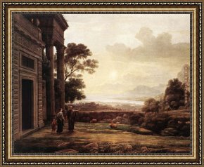 Claude Lorrain Framed Paintings - The Expulsion of Hagar by Claude Lorrain