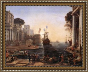 Return Framed Paintings - Ulysses Returns Chryseis to her Father by Claude Lorrain