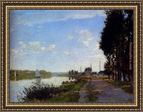 Argenteuil Framed Paintings - Argenteuil by Claude Monet