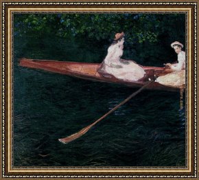 The Wolf River, Kansas Framed Paintings - Boating On The River Epte by Claude Monet